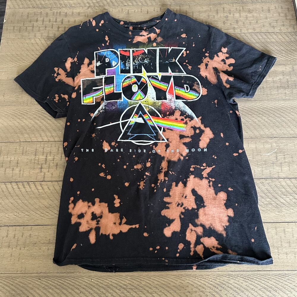 Pink Floyd Acid Wash Tie Dye Band Tee Size Medium